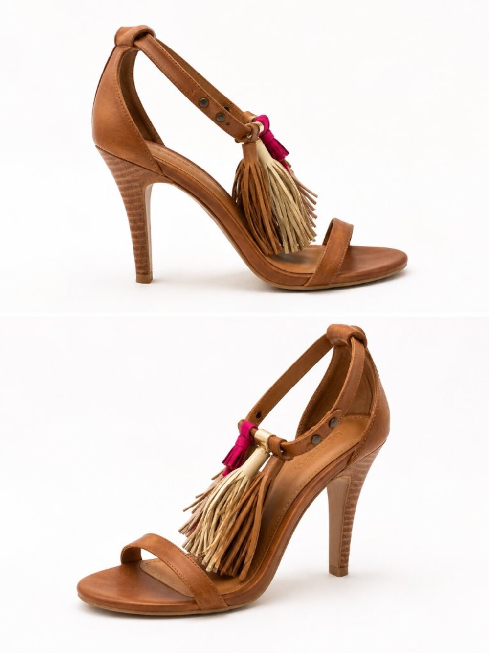 Ulla Johnson Luz Tassel Leather High Heel Sandals – Size 38 - Picture 2 of 5